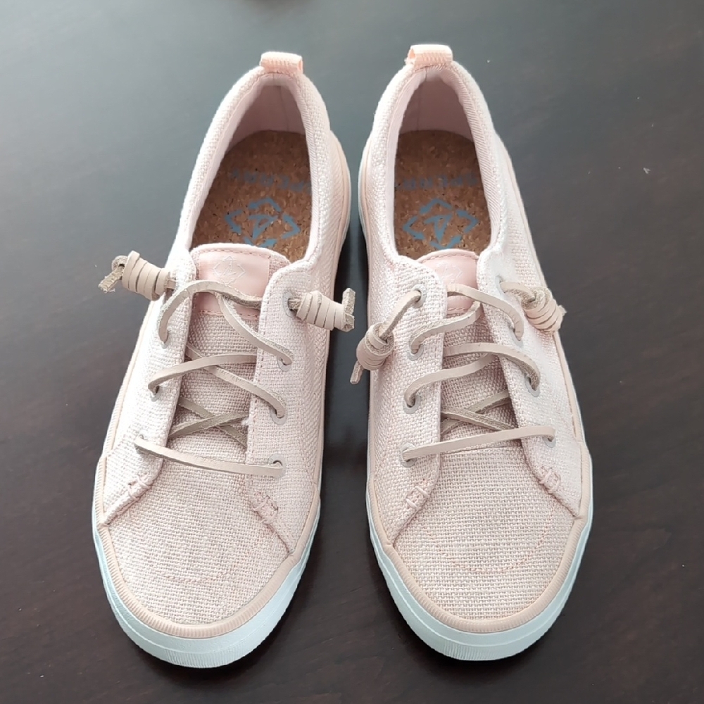 Sperry Women's Blush Pink Canvas Lace-Up Sneakers